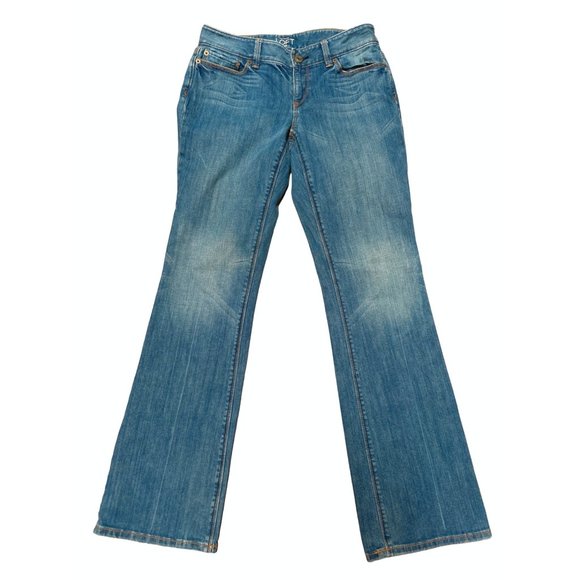 Ann Taylor LOFT Cotton Spandex Blend Curvy Boot Denim Blue Jeans Size 27/4 - Picture 2 of 16